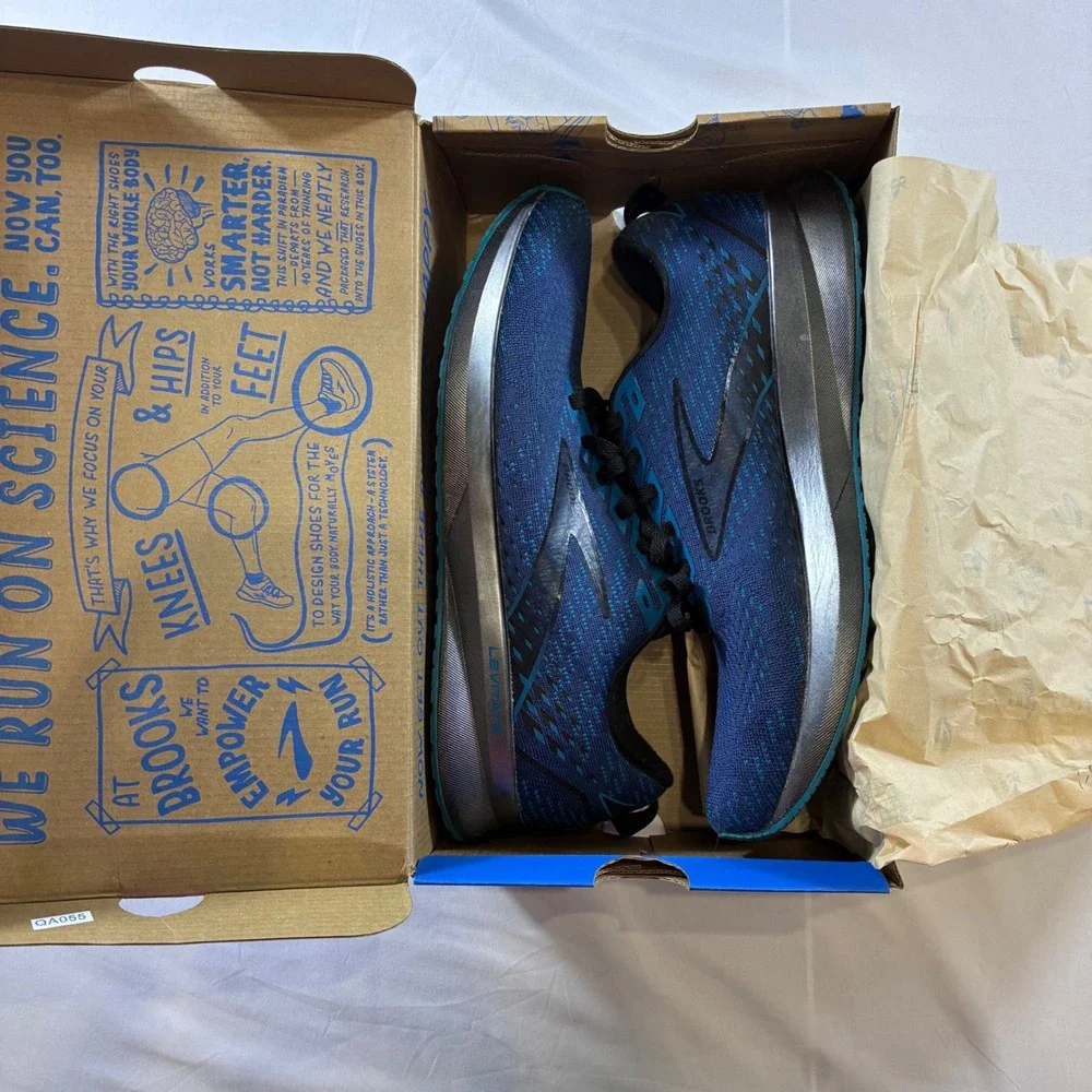 Brooks Levitate 5 Mens Running Shoes Blue Black Silver 1103701D412 Neutral 10.5